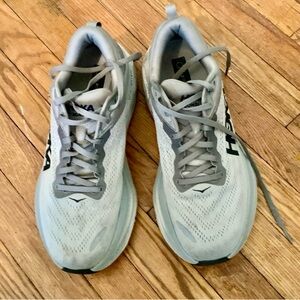 Hoka running sneakers Men's 9.5D Bondi 8 lots of miles left. Comfy, supportive.
